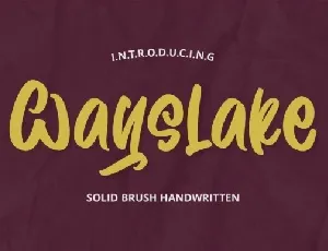 Wayslake Brush Handwritten font