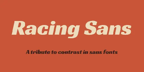 Racing Sans One font