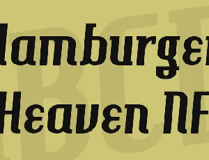 Hamburger Heaven NF font