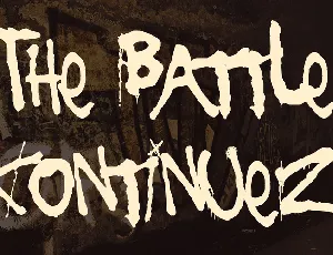 The Battle Continuez font