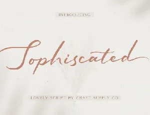 Sophiscated font