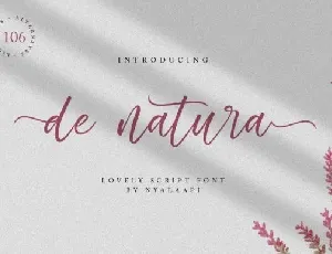 De Natura Modern Script font