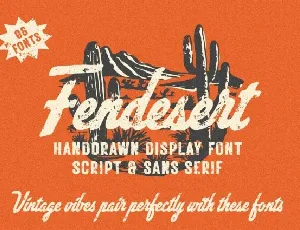 Fendesert font