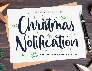 Christmas Notification font