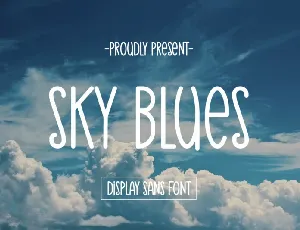 Sky Blues Display font