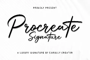 Procreate Signature font