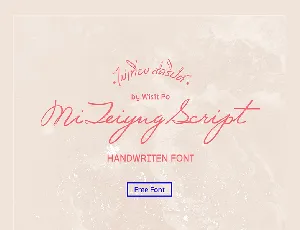 Mi Teiyng Script Free font