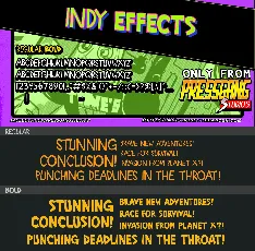 Indy Effects font