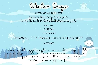 Winter Days font