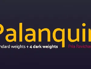 Palanquin font