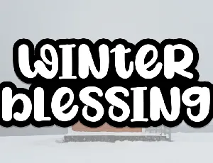 Winter Blessing Display font