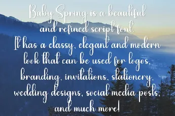 Baby Spring Script Typeface font