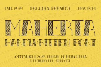 MAHERTA font