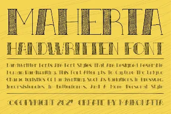 MAHERTA font