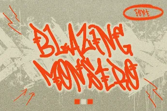 Blazing Monstro font