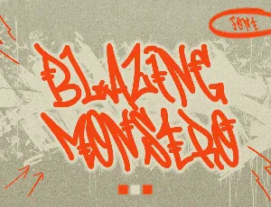 Blazing Monstro font