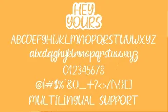 Hey Yours font