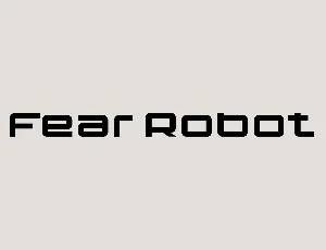 Fear Robot font