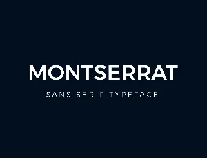 Montserrat Family font