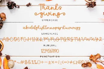 Thanks Giving font