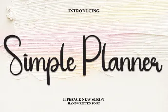 Simple Planner Script font