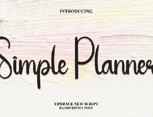 Simple Planner Script font