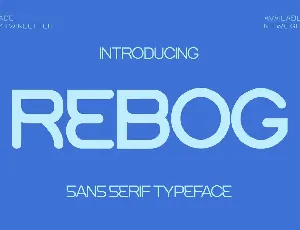 Rebog font