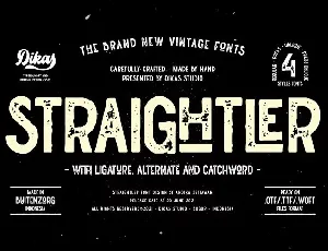 Straightler font