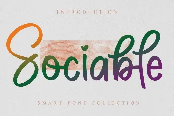 Sociable Brush font