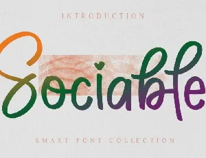 Sociable Brush font