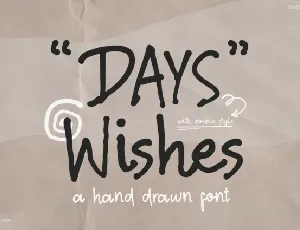 Days Wishes font