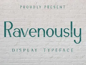 Ravenously font