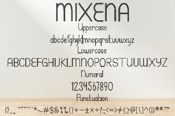 Mixena font