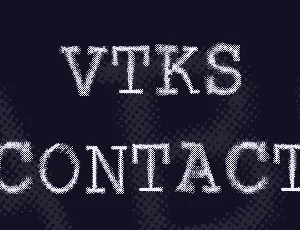 VTKS CONTACT font