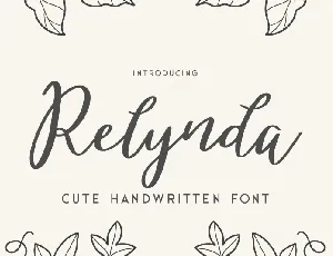 Relynda font