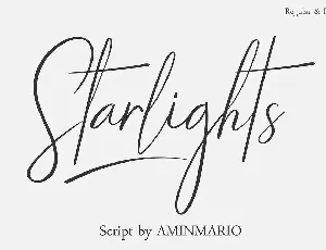 Starlights font