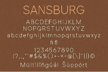 Sansburg font