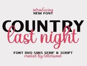 Country Last Night font