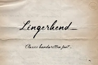 Lingerhend font