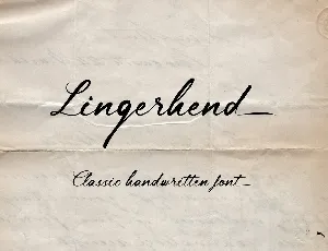 Lingerhend font