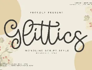 Glittics (Demo) font