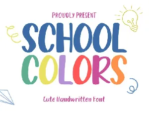 School Colors Display font