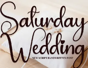 Saturday Wedding Script font