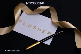 Plusher font