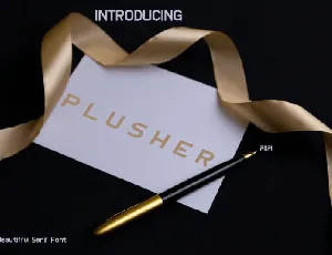 Plusher font