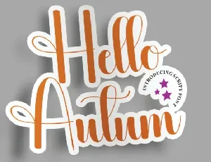 Hello Autum Script font