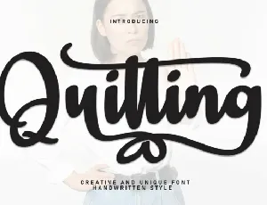 Quitting Script font