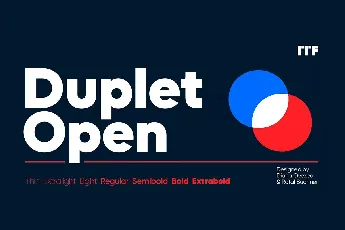 Duplet Open font