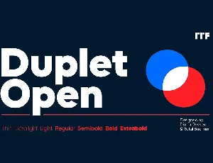 Duplet Open font