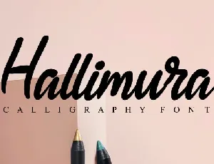 Hallimura Calligraphy Script font